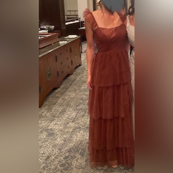 Revelry Tulle Poppy, Size 2, Cinnamon Rose - Picture 3 of 4